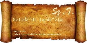 Sziládi Terézia névjegykártya
